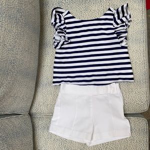 Janie and Jack nautical top- like new